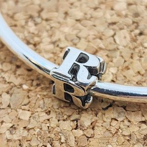 3/$30 🖤 ALPHABET LETTER R INTIAL 925 STERLING SILVER CHARM FOR PANDORA